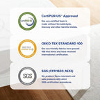 Olee Sleep Twin Mattress, 7 Inch Flex Gel Memory Foam Mattress, Gel Infused for Comfort and Pressure Relief, CertiPUR-US Certified, Bed-in-a-Box, Medium Firm, Twin Size
