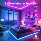 VOLIVO 300ft Led Strip Lights for Bedroom, Color Changing Led Light Strips Kit with 24 Keys IR Remote and Smart App Control, RGB Music Sync Lighting for Room, Home Decor