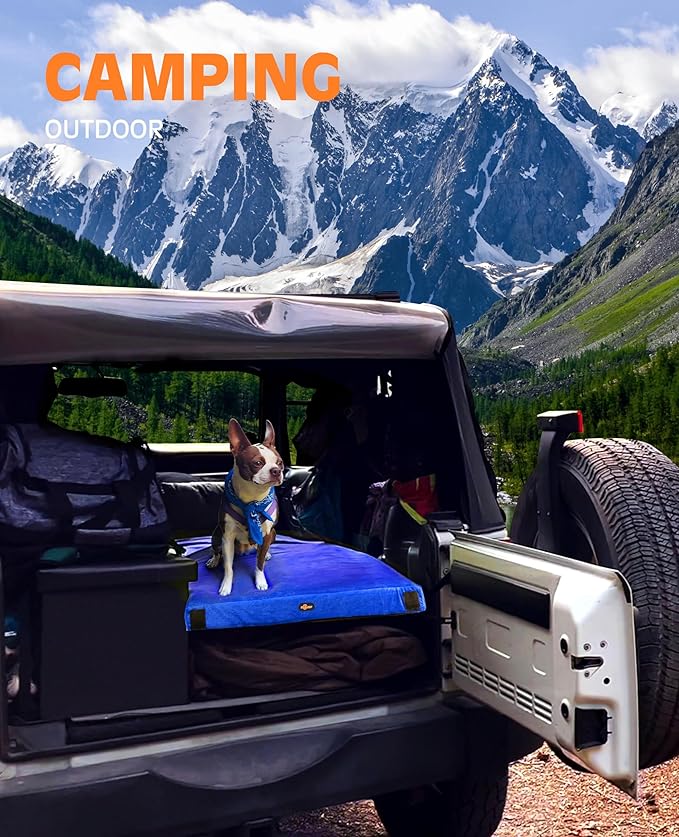 3 Inch GAIALOOP Thick Memory Foam Camping Mattress Sleeping Pad [Car/Tent/Cot] Glamping Portable Floor Mat Roll Up Futon Mattress for Guests Sleepover
