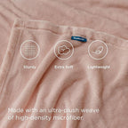 Bedsure GentleSoft Fleece Blanket Twin Size Dusty Pink - 300GSM Lightweight Plush Fuzzy Cozy Soft Warm Blanket for Bed, Sofa, Couch, Travel, Camping, 60x80 inches