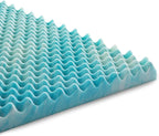 Linenspa 2 Inch Convoluted Gel Swirl Memory Foam Mattress Topper - Promotes Airflow - Relieves Pressure Points - King