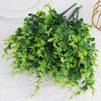 AGIRL 24 Bundles Fake Plants Greenery Stems,Artificial Plants for Outdoor,No Fade Faux Plastic Plants for Hanging Indoor,St Patricks Day Decoration Garden Porch Window Box Home Wedding Farmhouse