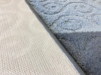 Custom Size Modern Runner Rug Carpet for Hallway Entryway Foyer Kitchen, Slip Resistant Latex Rubber Backed 31 inch Wide X Customized Length, Scroll Grey, 31 inch X 8 feet