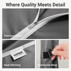 VIPEK V5C Medium Covered Clothes Rack Heavy Duty Portable Closet Wardrobe, Freestanding White Clothing Rack with Grey Upgarded Polyester Cover, Adjustable Custom Closet Rack, 57.9" Lx17.3 Wx76.4 H