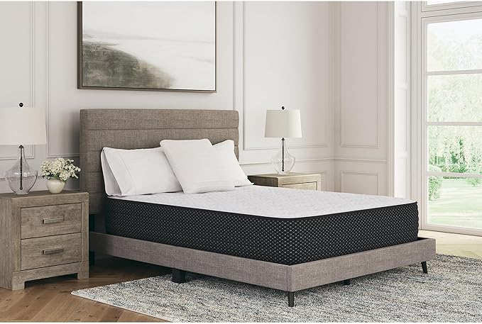 Signature Design by Ashley Limited Edition Plush 12 Inch Hybrid Mattress with Gel Memory Foam and Edge Support for Cool Sleep and Pressure Relief, Twin XL, Fiberglass Free, Mattress In A Box