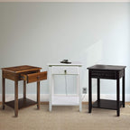 Casual Home Owl Night Stand with USB Port Charging Station and Drawer, 17.5"W x 14.25"D x 24.5"H, Espresso