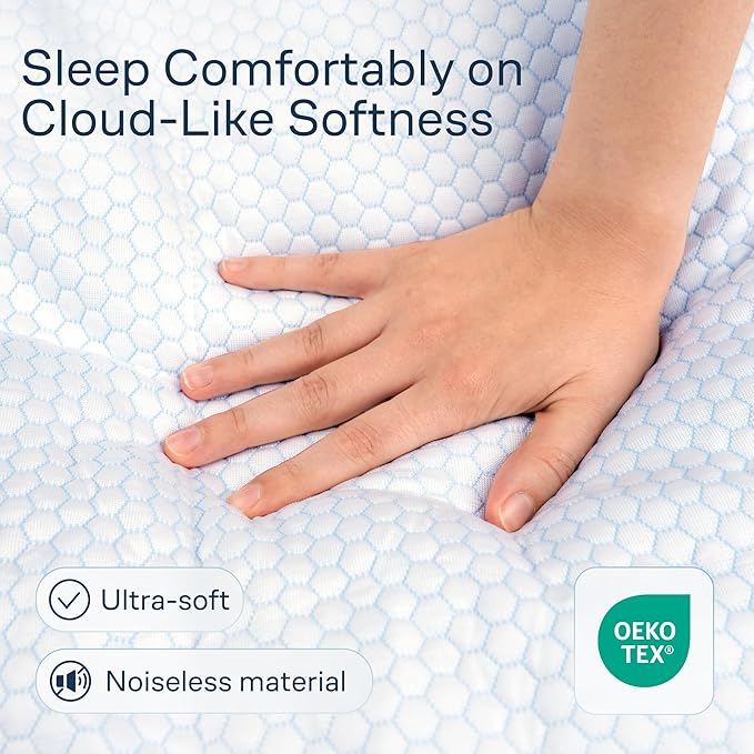 Niagara Cooling California King Mattress Topper - Pillow Top Mattress Cover Quilted Fitted Cooling Topper for Back Pain Deep Pocket Fits 20 Inches (72x84 Inches)