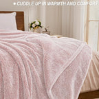 Exclusivo Mezcla Plush Fuzzy Fleece Bed Blanket King Size, Super Soft, Fluffy and Warm Blankets, Suitable for All Seasons (Mixed Pink, 90x104 Inches)