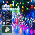 20 Pack Fairy Lights Battery Operated - 3 Speed Modes, 7Ft 20 LED String Twinkle Lights, Waterproof Copper Wire, Mini Firefly Light for Mason Jars Vases Christmas Decor, Multi-Colored