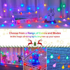 Minetom RGB LED String Lights - 21FT 60 LED Battery Operated Globe Lights with Remote, Color Changing Fairy Lights for Bedroom RV Christmas Valentine's Day Party Wedding Camping Indoor Outdoor Decor