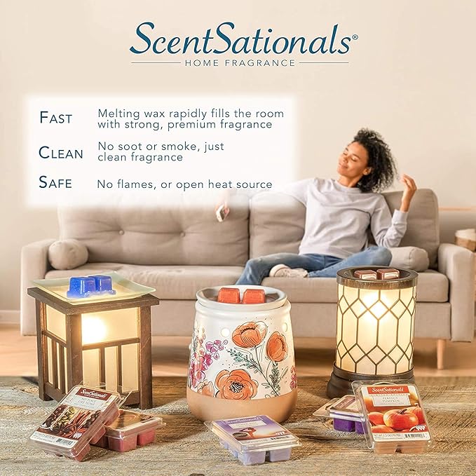 Scentsationals Wax Melt Warmer, for Scented Wax Melts - Day of The Dead Collection Dia de Los Muertos - Fragrance Cubes and Tarts