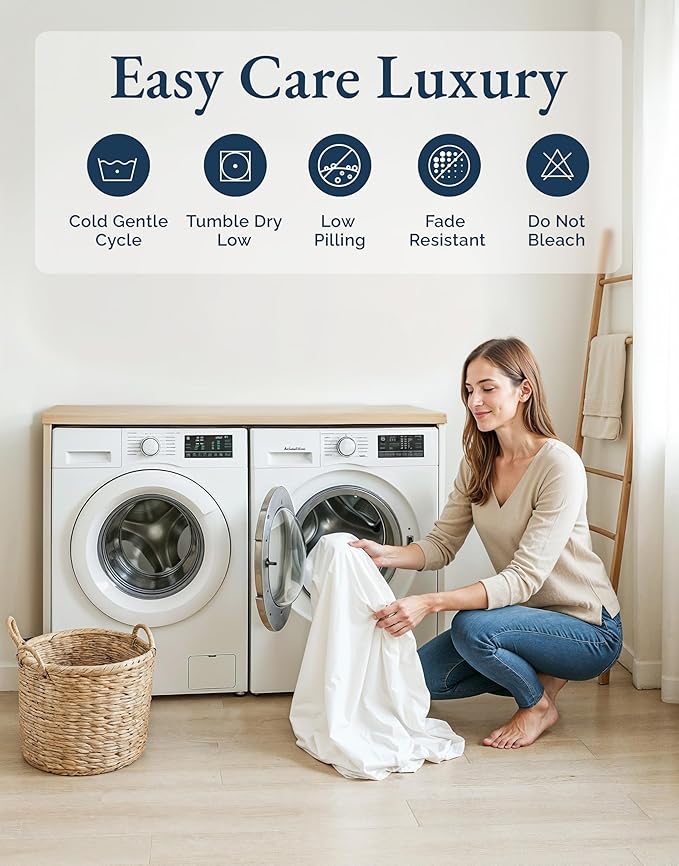 LANE LINEN 100% Organic Cotton Twin Sheets, Soft & Comfy Percale Weave Mercerized Fully Elasticized Reinforsed Seam Naturally Temperature Regulating Cotton Sheets Twin- Mineral