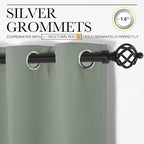 NICETOWN Greyish Green Blackout Curtains 102" Long for Office, 55" Wide, 2 Pieces, Dining Room, Guest Room, Sound Reducing Heat and Cold Block Curtain Panels for Modern Room Decorative