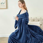 BEDELITE Fleece Blanket King Size Blankets for Bed, Luxury Plush Cozy Fuzzy Blanket 108x90 inches, Super Soft Warm Lightweight Throw Blanket All Seasons Suitable, Navy Blue