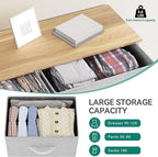 YITAHOME Dresser for Bedroom, Fabric Dresser with 8 Drawers, Storage Tower Unit, Chest of Drawers for Living Room, Hallway, Closets