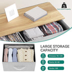 YITAHOME Dresser for Bedroom, Fabric 8 Drawers, Tall Dresser with Fabric Bins, Storage Tower Unit, Chest of Drawers for Living Room, Hallway, Closets