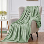 Walensee Fleece Blanket Plush Throw Fuzzy Lightweight (Twin Size 60x80 Sage Green) Super Soft Microfiber Flannel Blankets for Couch, Bed, Sofa Ultra Luxurious Warm and Cozy for All Seasons