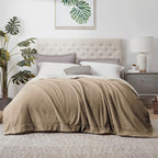 Walensee Sherpa Fleece Blanket (Throw Size 50”x60” Camel) Plush Throw Fuzzy Super Soft Reversible Microfiber Flannel Blankets for Couch, Bed, Sofa Ultra Luxurious Warm and Cozy for All Seasons