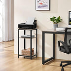 Yaheetech 30 in Tall End Table, 3-Tier with Strong Wooden Shelves, Small Side Table with Metal Frame for Living Room Office, Small Places, Gray