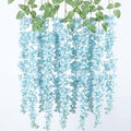 mizii 6Pcs Grey Wisteria Hanging Flowers 48" Silk Wisteria Artificial Flowers Garland Vines Fake Hanging Flowers Decoration for Wedding Flower Wall Backdrop Centerpieces Party Room Decor (Grey)