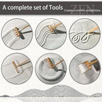 SRAYW Zen Garden Kit for Desk Decor. 11x7.5'' Beautiful Japanese Mini Zen Garden Meditation Gifts Set for Home,Office Desk＆Meditation Room.6 Tools ＆ 18 Accessories. Zen Sand Tray Therapy