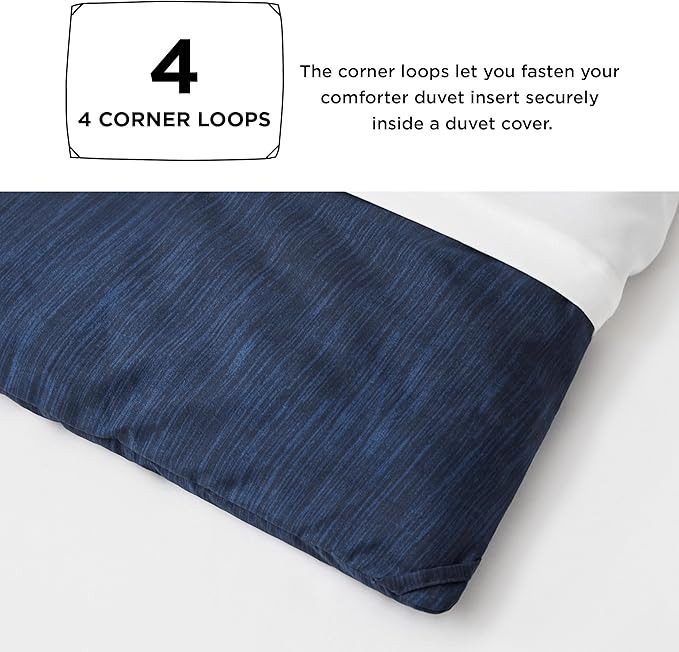Bedsure Oversized King Comforter Set - Navy Soft Bedding for All Seasons, Cationic Dyed Bed Set, 3 Pieces, 1 Oversized King Size Comforter (120"x98") and 2 Pillow Shams (20"x36"+2")
