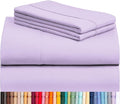 LuxClub 4 PC Full Sheet Set, Breathable Luxury Bed Sheets, Deep Pockets Wrinkle Free Cooling Bed Sheets Machine Washable Hotel Bedding Silky Soft - Lavender Full