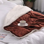 NANPIPER Baby Sherpa Blanket,Warm Toddler Throw Blanket,Soft Newborn Fleece Blanket for Winter (Brown,30x40 inches)