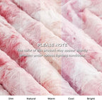 Bedsure GentleSoft Sherpa Fluffy Blanket King Size for Bed - Fleece Warm and Cozy for Women Gift, Plush & Fuzzy Faux Fur Christmas Blanket for Couch, Sofa Decor, Tie Dye Design, Pink, 108x90 Inches