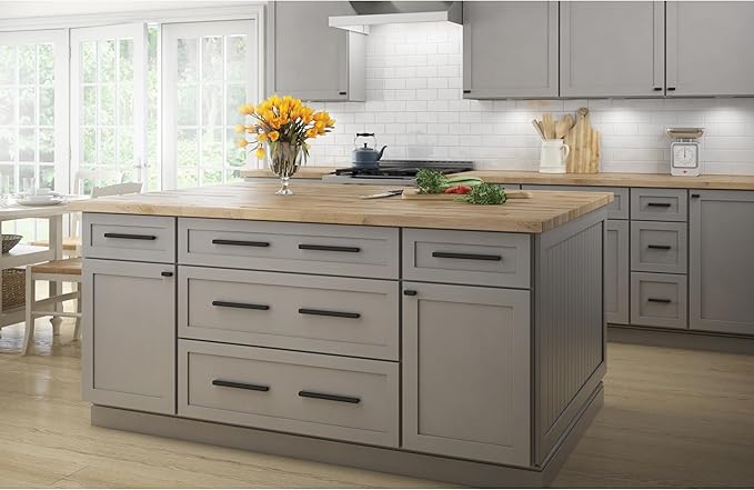 Franklin Brass Adjusta-Pull (5-Pack) Adjustable Drawer Pulls | Fits 2 to 8-13/16 Inch Hole Centers | Matte Black Cabinet Handles| Modern Arch P43971K-FB-CP