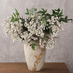 Zeyune 3 Pcs Fall Artificial Dusty Plum Stem Plum Sedum Berry Stem Autumn Faux Berry Picks Branches Faux Spray for Home Halloween Thanksgiving Farmhouse Mantel Harvest DIY Decorations (White Green)