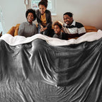 Bedsure GentleSoft Sherpa Fleece Oversized Cal King Blankets for Bed - Thick and Warm Throw for Women and Men, Soft Fuzzy Plush Large Blanket for Winter, Charcoal, 112x98 Inches