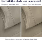 California Design Den Full Size Bed Sheets Set - Soft 400 Thread Count Sateen, Natural 100% Cotton Sheets with Deep Pockets, Breathable, Cooling and Durable Bedding Set - Taupe