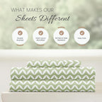 Linen Market Double-Brushed Patterned Microfiber Twin Sheet Set 3 Piece – Oeko-TEX Certified Ultra Soft & Wrinkle-Free - 16" Deep Pocket Sheets - Easy Care Twin Size - Puffed Chevron Sage