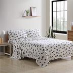 Eddie Bauer - Twin Sheets, Cotton Flannel Bedding Set, Brushed for Extra Softness, Cozy Home Decor (Bear Family)