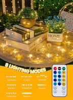 Fairy Lights with Remote, 8 Modes & Timer, 66 Feet 200 Led Christmas Light Twinkle Lights Plug in, Waterproof String Lights for Bedroom Decor Home Girl's Room Garden Party Christmas Decorations