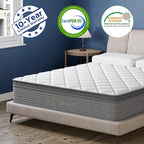 Queen Mattress,10 Inch Extra Plush Hybrid Mattresses with Memory Foam,100 Night Trial,Euro Top Mattress with Medium Hardness is Used for Back and Waist Support,CertiPUR-US