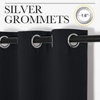 NICETOWN Door Curtain for Doorway Privacy, 144 Inch Length, Room Divider Curtain Cover, Blackout Temporary Insulated Closet Drape for Bedroom Closet (1 Panel, 12ft Tall x 5ft Wide, Black)