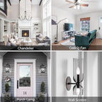 Cotanic Dimmable LED Candelabra Bulb with E12 Small Base, C35 Ceiling Fan Light Bulbs, 5000K, 4W, 60W Equivalent, 600LM, 8 Pack, Vintage Candle Lightbulb for Chandelier, Sconce, Porch Lights