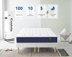 Coolvie Twin Mattress, 10 Inch Twin Size Hybrid Mattress, Individual Pocket Springs with Memory Foam, Bed in a Box, Cooler Sleep with Pressure Relief and Support