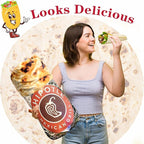Jorbest Burritos Tortilla Throw Blanket Birthday Gifts for Adult and Kids, Realistic Tortilla Food Blanket Funny Gifts for Women Men Teen Mom Dad, 285 GSM Soft Flannel Taco Blanket (Tan, 80 inches)