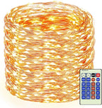 Decute 164FT 500LED Christmas Fairy String Lights Dimmable with Remote Control Copper Wire Starry Lights with UL Cerficated Decorative for Party Wedding Bedroom Christmas Tree Warm White