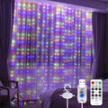 Pixie Curtain String Light with Untangled Wires, Multicolor Curtain Light for Bedroom, USB Powered 8 Modes Remote Fairy Light for Home Wedding Party Decor