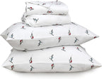 RUVANTI Flannel Sheets Twin Size - 100% Cotton Double Brushed Twin Sheets Set, Deep Pockets 16 Inches, All Seasons Breathable & Extra Soft Bed Sheets, Warm & Cozy, 3 Piece, Flurry Friends