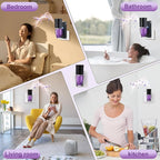 2 PCS Wall Fragrance Plug in with Night Light and Oil Diffuser Plug with Upgraded Fragrance Concentration Control, Compatible with Bath and Body Works WallFower for Home, Black