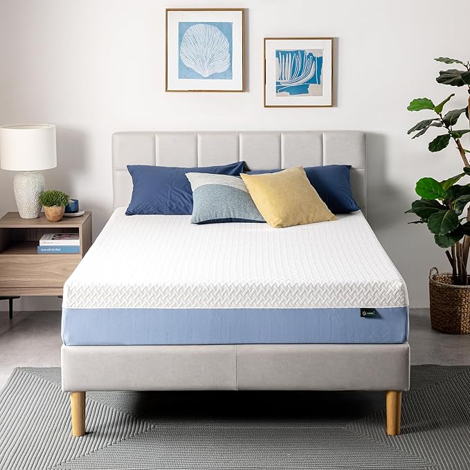 ZINUS 10 Inch Full Cooling Essential Memory Foam Mattress [NewVersion], Fiberglass Free, Medium Feel, Breathable Cooling Layers, Certified Safe Materials