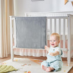 BEDELITE Baby Blankets for Boys and Girls 30" x 40", Soft Cozy Fuzzy Fleece Blanket for Kids Infant Newborn, Warm and Breathable Toddler Blanket for Crib Stroller Bed Travel, Grey