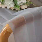 OVZME Light Grey Sheer Curtains 90 Inches Long 2 Panels - Soft Light Filtering Window Sheer Panels for Living Room/Bedroom, Top Dual Rod Pocket, 1 Pair, Each 42Wx90L Inches