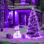 JMEXSUSS 4 Pack 50 LED Halloween Fairy Lights Battery Operated, 16.1ft Purple String Lights, Mini Christmas Lights Indoor Outdoor Waterproof for Bedroom Party Halloween Christmas Decorations