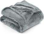 Utopia Bedding Fleece Blanket Queen Size Ash Grey 300GSM Luxury Fuzzy Soft Anti-Static Microfiber Bed Blanket (90x90 Inch)